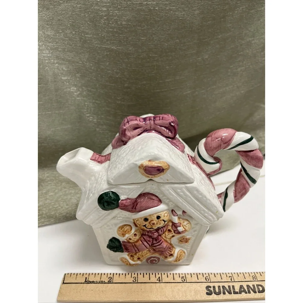 Ceramic Teddy Bear Christmas Themed Tea Pot